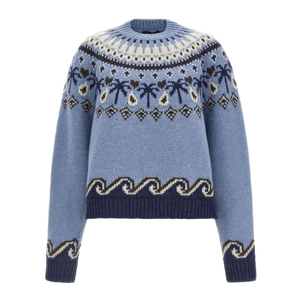 Alanui Blue Virgin Wool Women's Cardigan